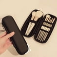 thumbnail image 5 of Makeup Brushes Travel Case, Leather Portable Holder with Zipper for Cosmetic Brush Storage, 5 of 8