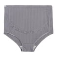 thumbnail image 3 of High Waist Maternity Underwear with Bump Support Soft Breathable Ribbed Stretch Adjustable Lace Trim Comfortable Seamless Postpartum Belly Band for Pregnancy, 3 of 7