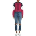 thumbnail image 4 of No Boundaries Juniors' Super High Rise Destructed Mom Jeans, 4 of 5