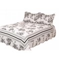thumbnail image 1 of Patch Magic QQPAPR Past & Present Queen Quilt with 3 Piece Pillow Shams Set, Black & White, 1 of 1