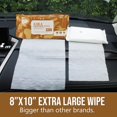 thumbnail image 3 of Air Jungles 3in1 Leather Cleaner Wipes 70 Count (Pack of 1), Extra Large 8" x 10" Size Leather Clean Condition Protect Wipes for Vinyl, Apparel Furniture Auto Car Interior Shoes Boots Bags, 3 of 4