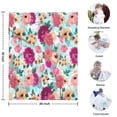 thumbnail image 4 of Pioneer Flower Floral Print Pattern Blanket,Comfortable Soft Flannel Throw Blanket,All Season,Warm Lightweight Blankets for Sofa Bed Couch Living Room Chair,30"x40", 4 of 4