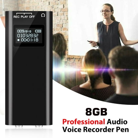 Mini Voice Recorder for Lectures, EEEkit 8GB Digital Sound Audio Recorder Mac Compatible Dictaphone 96 Hours Recording Device, USB, Rechargeable
