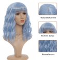 thumbnail image 6 of UTOURS Blonde Wig with Bangs 14 Inch Blonde Wig Synthetic Shoulder Length Glueless wig Cosplay Bob Wig for Girl for Daily Party Use (14Inch, Blonde wig), 6 of 7