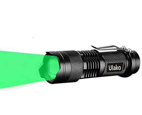 skak Kemiker akavet Ulako Single 1 Mode Zoomable LED 150 Yard Green Light Flashlight Torch For  Fishing Hunting Detector - Walmart.com