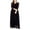 Black, variant on Oplxuo Women's Plus Size Lace Wedding Guests Dress, Elegant 3/4 Sleeve Party Cocktail Evening Patchwork Maxi Dresses