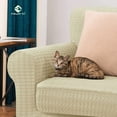 thumbnail image 6 of CHUN YI Stretch 2 Piece Houndstooth Sofa Slipcover Couch Cover,Ivory White,Sofa, 6 of 6