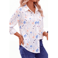 thumbnail image 3 of Fantaslook Womens Button Down Shirts Boho Floral Printed Long Sleeve Blouses Business Work Shirt Dressy Casual Loose Tops, 3 of 10