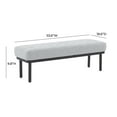 thumbnail image 2 of Olivia Grey Boucle Bench, 2 of 5