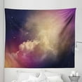 thumbnail image 1 of Sky Tapestry, Night Time with Clouds and Stars Space Constellations Depths of Universe, Fabric Wall Hanging Decor for Bedroom Living Room Dorm, 5 Sizes, Pale Yellow Purple, by Ambesonne, 1 of 1