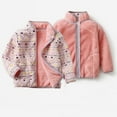 thumbnail image 5 of WOYY Infant Girls Fleece Fuzzy Jacket Winter Warm Zip Up Coat Casual Kids Outerwear, 5 of 7