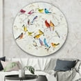 thumbnail image 3 of Designart 'Multi-Color Bird on Tree' Traditional Metal Circle Wall Art, 3 of 3