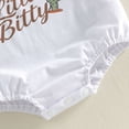 thumbnail image 5 of Xyant Newborn Baby Short Sleeve Western Romper Birthday Outfits Summer Casual Round Neck Cowboy Hat Print Bodysuit (White,12-18 Months), 5 of 7
