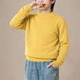 thumbnail image 5 of UAMVSH Sweaters for Boys Girls Loose Fit Knitted Basic Sweatshirts Fall Winter Warm Long Sleeve Kids Pullover Tops Thicken Clothes(2-3Years,Yellow), 5 of 6