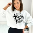 thumbnail image 2 of Inspirational Christian Sweatshirt - Doing My Best and Letting God Do The Rest - Motivational Religious (M, LightPink), 2 of 7