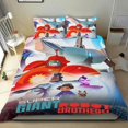 thumbnail image 1 of Súper Hermanos Robot Gigantes Conjunto de sábanas temático, trío de piezas, cómodo y amigable con la piel, diseño único, regalo de decoración para el hogar para familiares, amigos y fans,140cm *210cm, 1 of 6