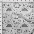 thumbnail image 4 of oneOone Cotton Cambric Light Gray Fabric Camping Dress Material Fabric Print Fabric By The Yard 42 Inch Wide, 4 of 4