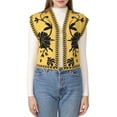 thumbnail image 3 of Cowgirl Vest Western Outfit for Women Embroidery Vest Sleeveless Cropped Cardigan Boho Top Black & Golden L, 3 of 8