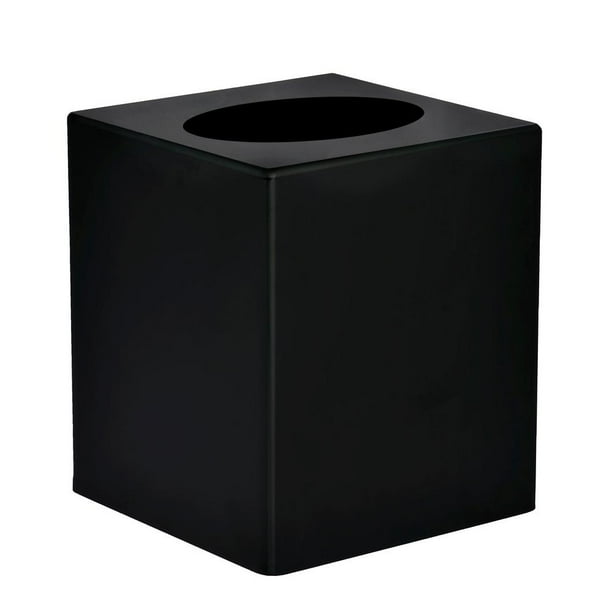 Alpine Industries Black Acrylic Square Tissue Box Cover