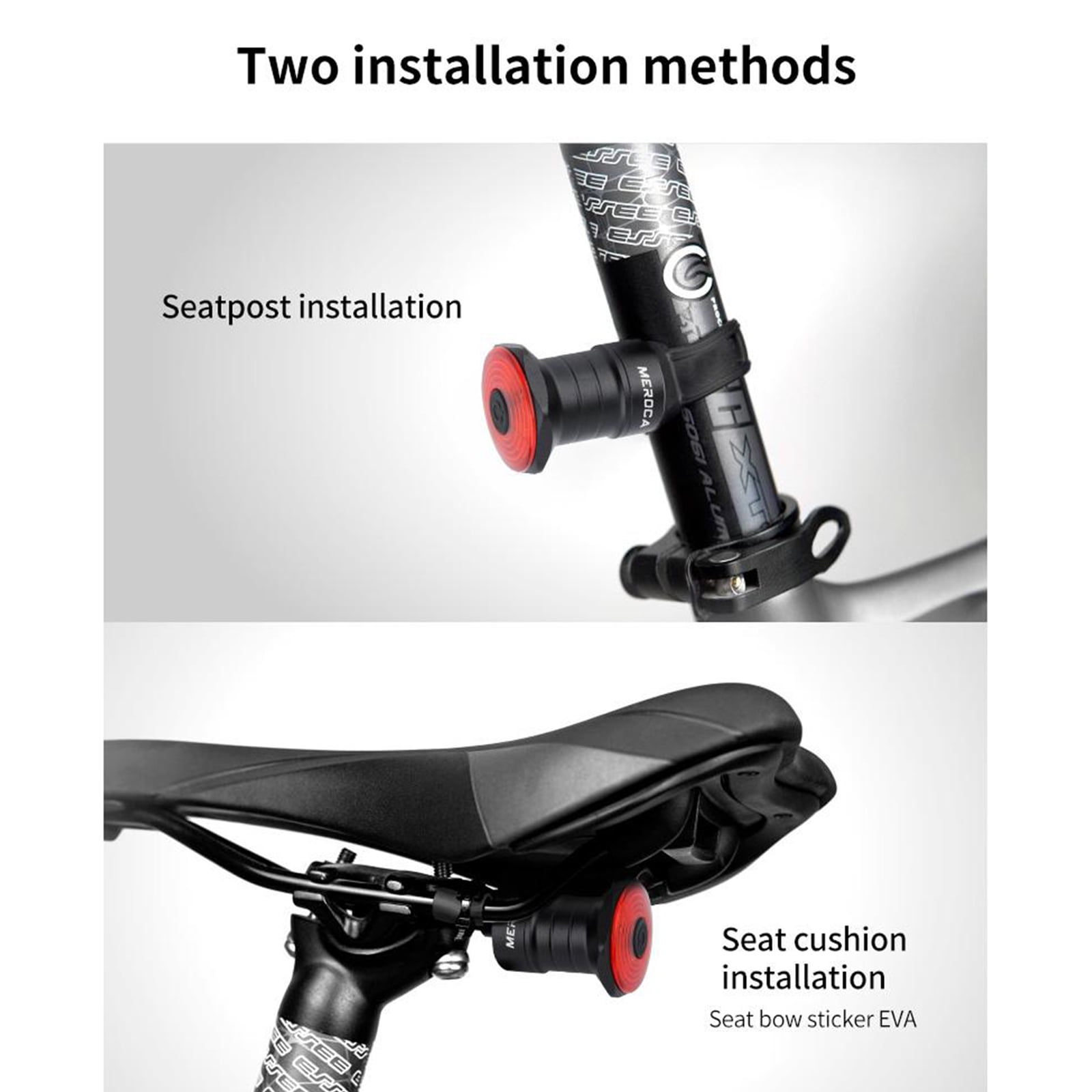 Details about   Waterproof Bicycle LED Light Smart Sensor Auto Saddle Rails Mount Bike Tail Rear