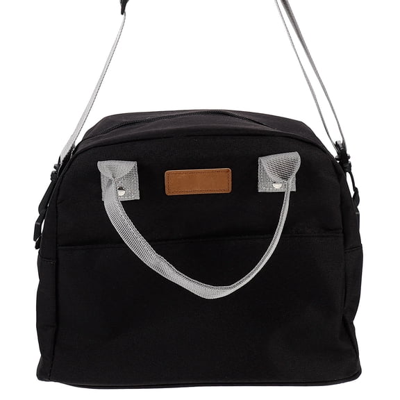 OULII Black Insulated Lunch Bag Lightweight Large Capacity Bento Pouch for Work, Picnic, Camping and Outdoor Use