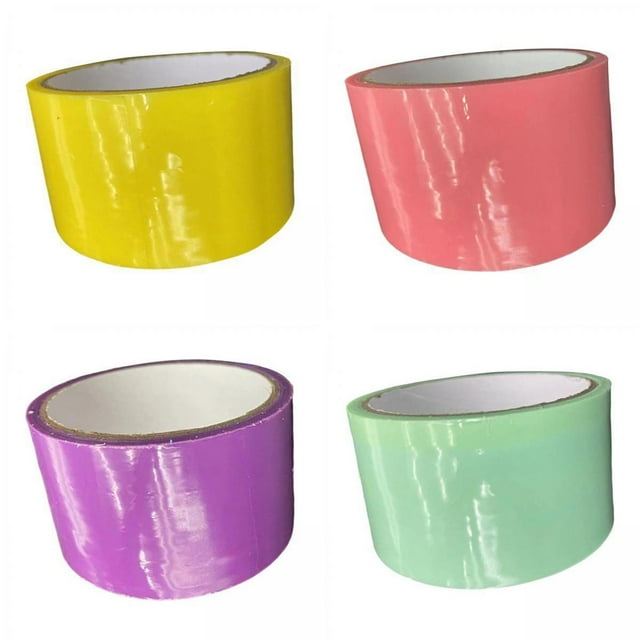 4x cintas adhesivas divertidas para adultos y niños, bolas para hacer bolas, juegos artesanales, juguetes sensoriales de alta resistencia a RosaVioletaVerde Macarena Cintas de bolas adhesivas