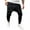 Black, variant on TBWNWG Men's Casual Pants Drawstring Joggers Solid Sweatpants Stylish Patchwork Trousers for All Seasons,Sizes L