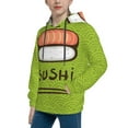 thumbnail image 2 of Kll Unisex Kids Boys Girls Hooded Pocket Pullover Hoodies-Fresh Sushi, 2 of 9