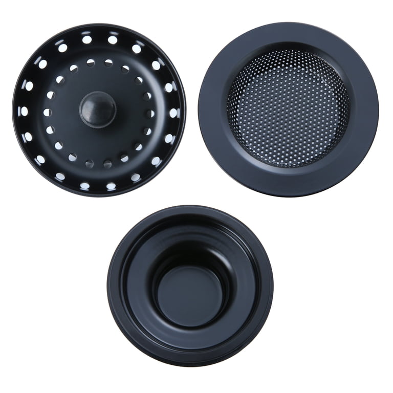 Mainstays Matte Black 3-Piece Sink Strainer Set photo 4