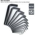 thumbnail image 3 of 30-Piece Premium Hex Key Allen Wrench Set, SAE and Metric Assortment, L Shape, Chrome Vanadium Steel, Precise and Chamfered Tips | SAE 0.028-3/8 inch, Metric 0.7-10 mm | In Storage Case, 3 of 8