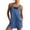 Blue, variant on ABATAB Workout Rompers for Women Sleeveless Summer Casual Wide Leg Short Overalls Trendy Workout Gym Jumpsuit with Pockets