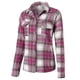 thumbnail image 3 of Chaqueta camisera pesada a cuadros con botones de manga larga informal para mujer, 3 of 5