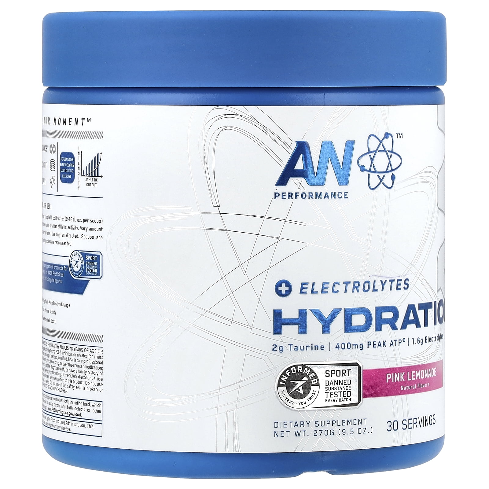 AN Supps Hydration, Pink Lemonade, 9.5 oz (270 g)