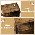 thumbnail image 5 of Black & Rustic Brown Cat Litter Box Enclosure, Hidden Furniture with Tempered Glass Door, MDF Construction for Large Catsk, 5 of 29