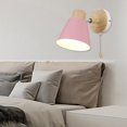 thumbnail image 1 of Aplique de luz de lámpara de pared Simple con interruptor de cable de tracción, accesorio de iluminación creativo para cocina, lectura, sala , Rosado, 1 of 8