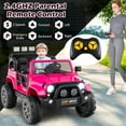 thumbnail image 2 of OLAKIDS 2 Seater Ride on Truck, 12V Battery Powered Electric Vehicle for Kids with Remote Control, Power Display, LED Lights, Story, Suspension System, MP3, Ride on Toy for 3+ Boys Girls, 2 of 9
