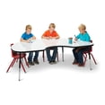 thumbnail image 3 of Berries Kidney Dry Erase Table - 72" x 48", Mobile - Write-n-Wipe/Black/Black, 3 of 5