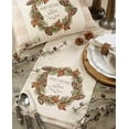 thumbnail image 5 of Fennco Styles Merry Christmas and Happy New Year Vintage Table Runner 13 x 72 Inch - Natural Table Cover for Home DÃ©cor, Banquets, Holiday Gathering and Special Events, 5 of 9