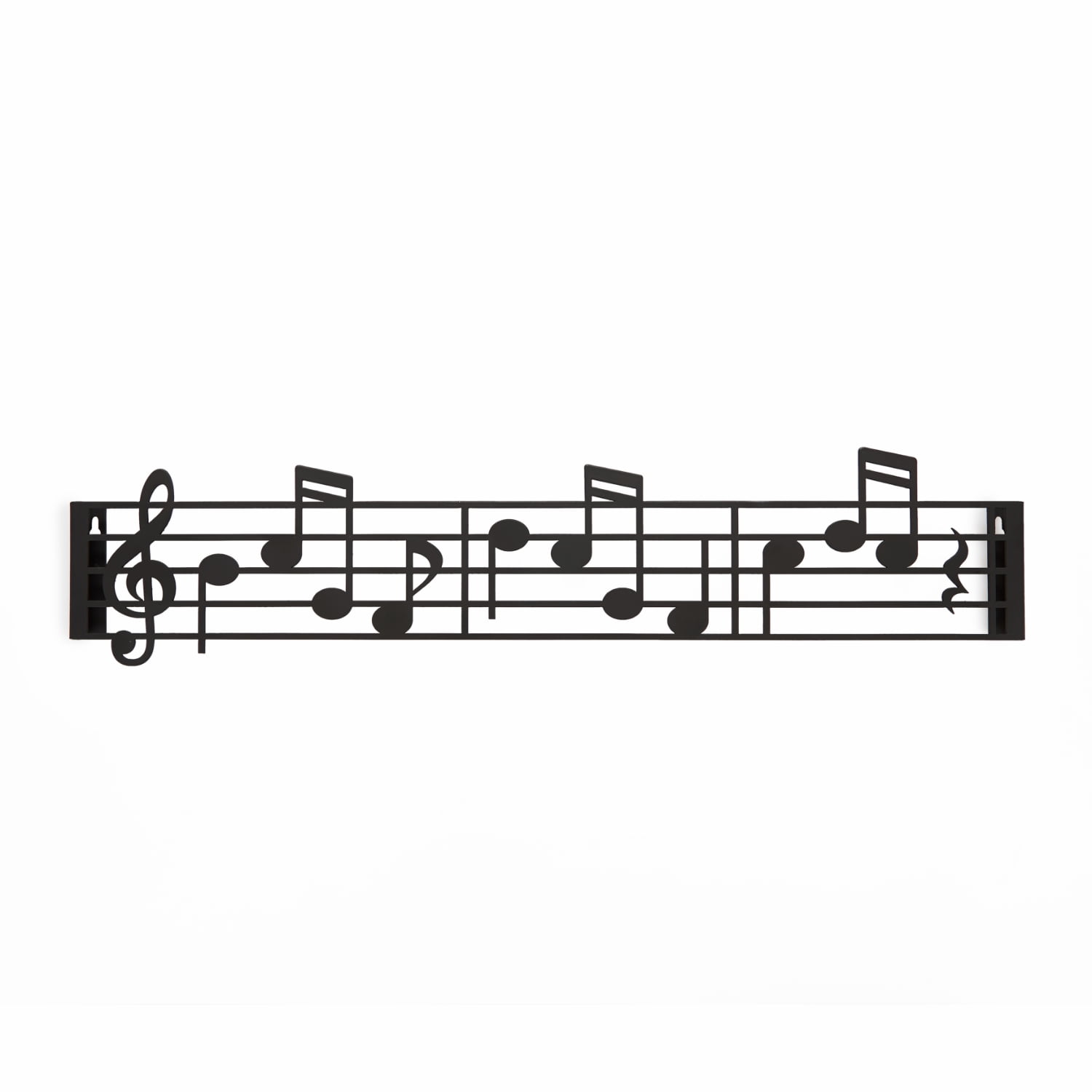 Colgador De Pared Musik Negro Balvi