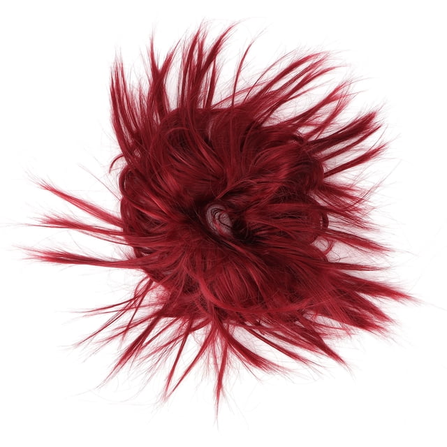 Large Hair Bun Scrunchies Extensions Mixed Color Synthetic Tousled Updo for Everyday, Party, Cosplay