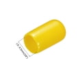 thumbnail image 3 of 25pcs Rubber End Caps 9.5mm(3/8") PVC Vinyl Round End Cap Cover Screw Thread Protectors Yellow, 3 of 5