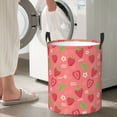thumbnail image 6 of KLL Strawberry Floral Waterproof Foldable Laundry Hamper Bucket with Handles for Storage Bin,Kids Room,Home Organizer (Medium ), 6 of 7