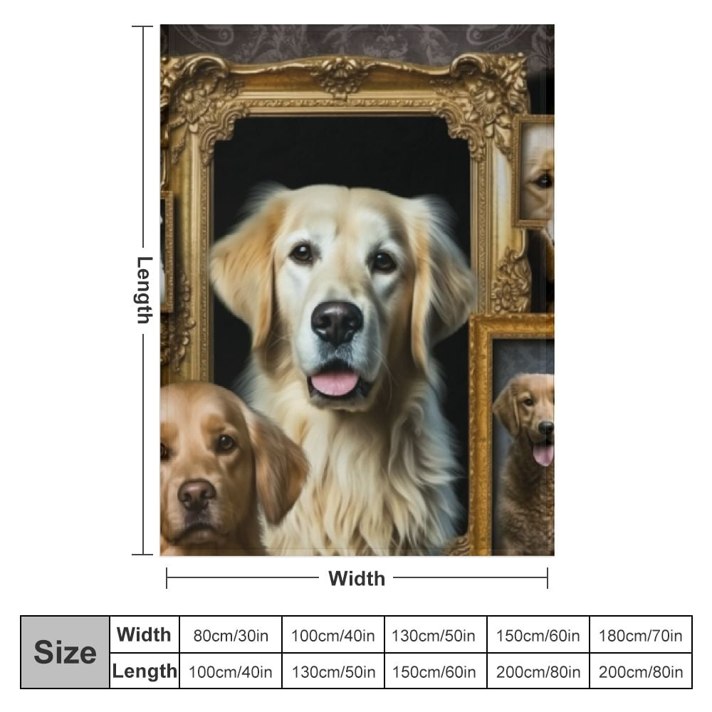 BCIIG Golden Retriever ​Blanket - Fleece Throw Blanket for Couch Super Soft Cozy Bed Blanket Lightweight Plush Fuzzy lap Blankets and Throws for Sofa, , Gift for Dog Lover 50x60in