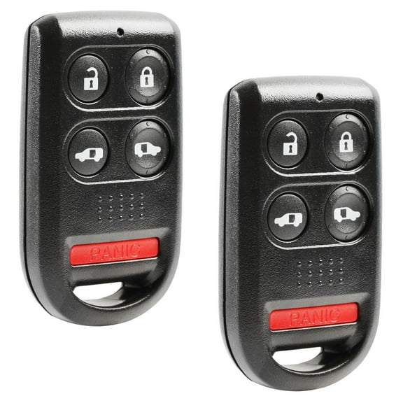 KeylessOption replacement fob for 2005-2010 Honda Odyssey (72147-SHJ-A21) 5-button remote fob with remote sliding door control, 2 pack