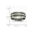 thumbnail image 2 of Titanium Enameled Grooved 8mm Satin Band Ring - Size 12.5, 2 of 2
