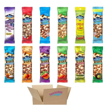 Blue Diamond Almond Variety, 6 Bold Flavors   6 Classic Flavors, 1 Bag each Flavor, 1.5 Ounce (Pack of 12)