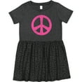 thumbnail image 3 of Inktastic Peace Sign Pink Retro Girls Toddler Dress, 3 of 5