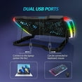 thumbnail image 4 of Laptop Cooling Pad, Gaming Cooler with 9 Quiet Fans, Stand for 12-17 Inch, Computer Fan 5 Height Adjustable,2 USB Ports,1 Phone, 4 of 4