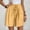 *Yellow, variant on ClodeEU Women's High Waisted Drawstring Wide Leg Shorts,Casual Summer Loose Fit A Line Bottoms Sky Blue,Womens Plus L