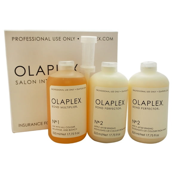 Olaplex Salon Intro Kit by Olaplex for Unisex - 3 Pc Kit 17.75oz Bond Multiplier No.1, 2 x 17.75oz B
